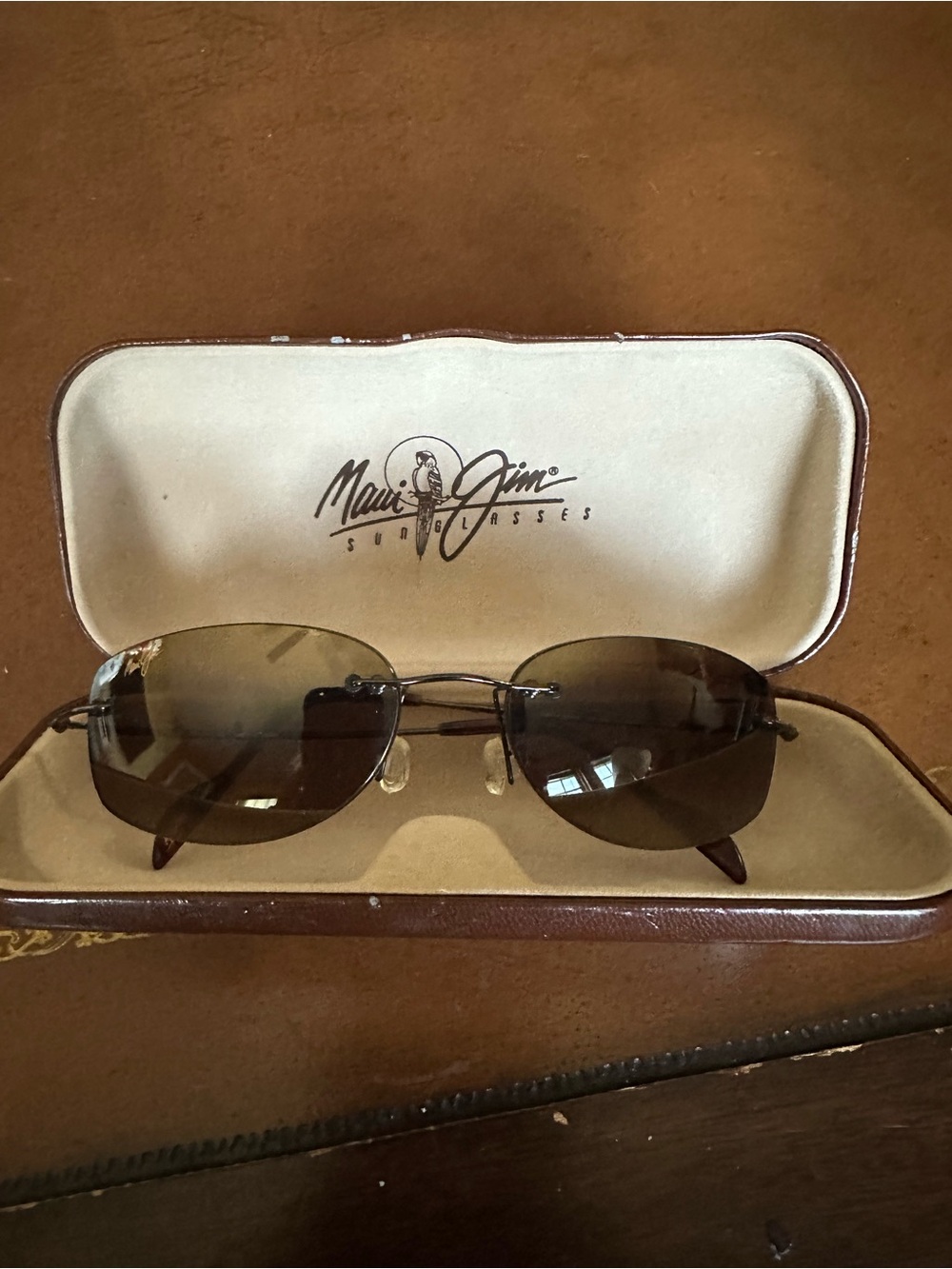 Maui Jim Rimless Sunglasses with Brown Gradient Lenses